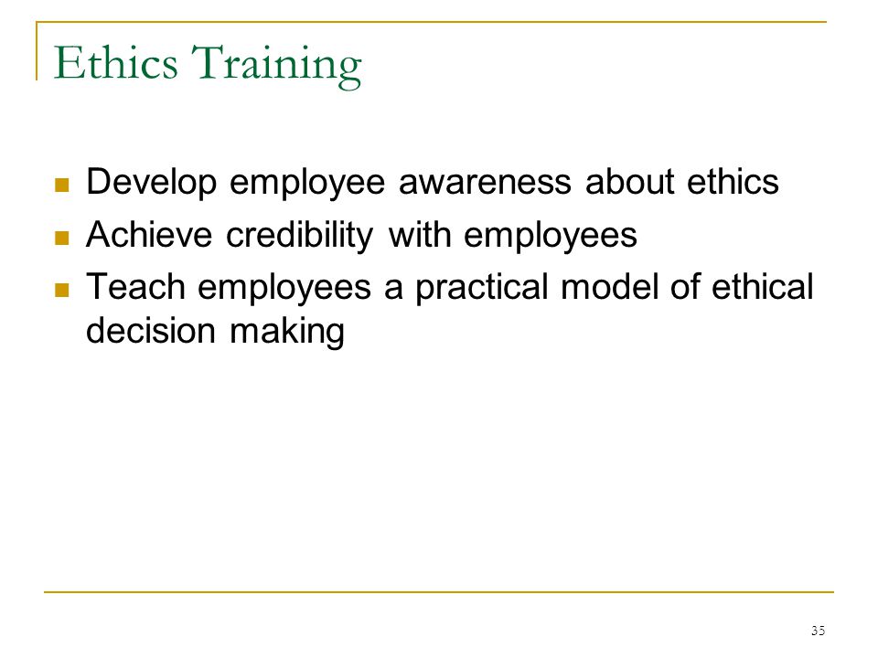 Ethics Awareness Training